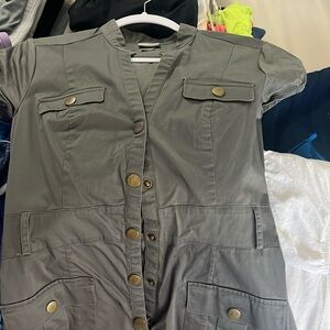 Green Dress With Buttons